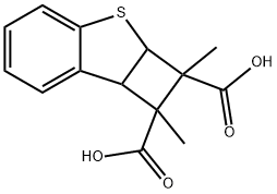 1,2,2a,7b-Tetrahydro-1,2-dimethylbenzo[b]cyclobuta[d]thiophene-1,2-dicarboxylic acid Structure