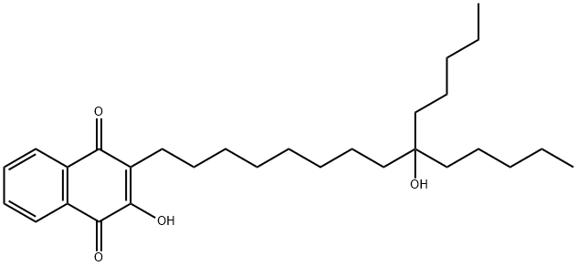 2-Hydroxy-3-(9-hydroxy-9-pentyltetradecyl)-1,4-naphthalenedione Structure