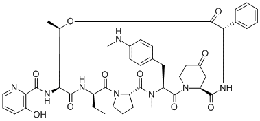 4-[N-Methyl-4-(methylamino)-L-phenylalanine]virginiamycin S1 Structure