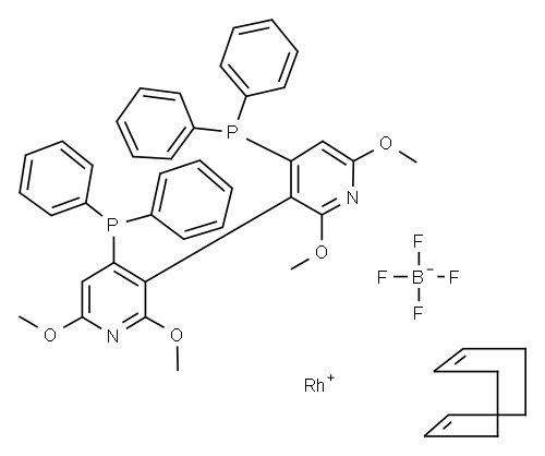 (R)-(+)-2,2',6,6'-TETRAMETHOXY-4,4'-BIS(DIPHENYLPHOSPHINO)-3,3'-BIPYRIDINE(1,5-CYCLOOCTADIENE)RHODIUM(I) TETRAFLUOROBORATE Structure