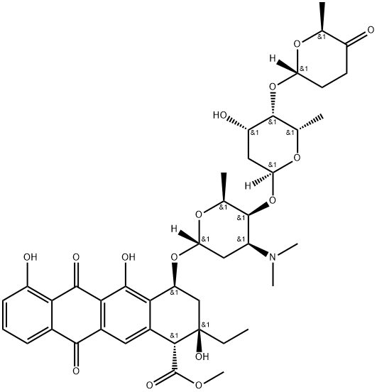 Aclarubicin Structure