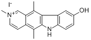 9-hydroxy-2,5,11-trimethyl-6H-pyrido[4,3-b]carbazolium iodide Structure