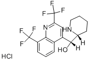 (2,8-BIS-TRIFLUOROMETHYL-QUINOLIN-4-YL)-PIPERIDIN-2-YL-METHANOL HYDROCHLORIDE(R*,R*) Structure