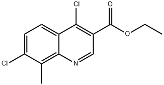 4,7-DICHLORO-8-METHYLQUINOLINE-3-CARBOXYLIC ETHYL ESTER Structure
