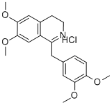 1-(3,4-dimethoxybenzyl)-3,4-dihydro-6,7-dimethoxyisoquinolinium chloride Structure