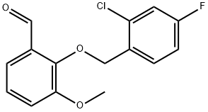 2-[(2-CHLORO-4-FLUOROBENZYL)OXY]-3-METHOXYBENZALDEHYDE Structure