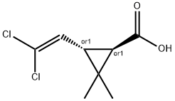 trans-3-(2,2-Dichlorovinyl)-2,2-dimethylcyclopropanecarboxylic acid Structure