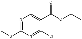 Ethyl 4-chloro-2-methylthio-5-pyrimidinecarboxylate Structure