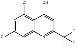 5,7-DICHLORO-4-HYDROXY-2-(TRIFLUOROMETHYL)QUINOLINE Structure
