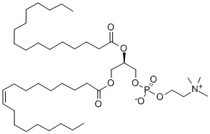 1-[CIS-9-OCTADECENOYL]-2-HEXADECANOYL-SN-GLYCERO-3-PHOSPHOCHOLINE Structure