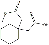 1,1-Cyclohexanediacetic acid mono methyl ester Structure