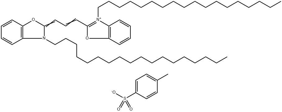 N,N'-DIOCTADECYLOXACARBOCYANINE           P-TOLUENESULFONATE, 99 Structure