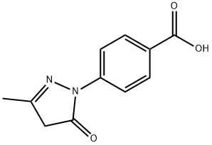 4-(3-Methyl-5-oxo-2-pyrazolin-1-yl)benzoic acid Structure