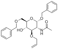 BENZYL 2-ACETAMIDO-3-O-ALLYL-6-O-BENZYL-2-DEOXY-ALPHA-D-GLUCOPYRANOSIDE Structure
