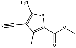 2-AMINO-3-CYANO-4-METHYL-5-CARBMETHOXY THIOPHENE Structure