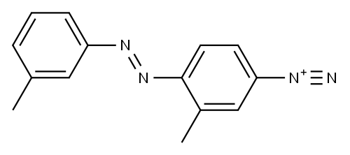 3-Methyl-4-[(3-methylphenyl)azo]benzenediazonium Structure