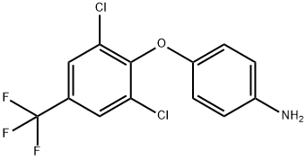 4-(2,6-DICHLORO-4-TRIFLUOROMETHYL-PHENOXY)-PHENYLAMINE Structure