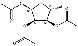 1,2,3-Triacetyl-5-deoxy-D-ribose Structure