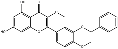 3'-BENZYLOXY-5,7-DIHYDROXY-3,4'-DIMETHOXYFLAVONE Structure