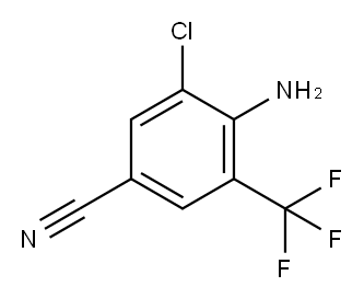 2-AMINO-3-CHLORO-5-CYANOBENZOTRIFLUORIDE Structure