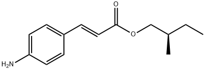 (+)-2-Methylbutyl p-aminocinnamate Structure