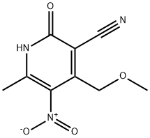 1,2-DIHYDRO-4-(METHOXYMETHYL)-6-METHYL-5-NITRO-2-OXONICOTINONITRILE Structure