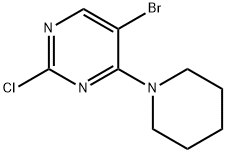 5-BROMO-2-CHLORO-4-(1-PIPERIDINYL)PYRIMIDINE Structure