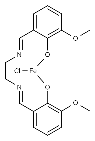 IRON, CHLORO[[2,2'-[1,2-ETHANEDIYLBIS[(NITRILO-KN)METHYLIDYNE]]BIS[6-METHOXYPHENOLATO-KO]](2-)]-, (SP-5-13)- Structure