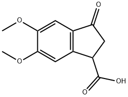 2,3-DIHYDRO-5,6-DIMETHOXY-3-OXO-1H-INDENE-1-CARBOXYLIC ACID Structure