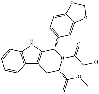 (1S,3S)-1-(1,3-Benzodioxol-5-yl)-2-(2-chloroacetyl)-2,3,4,9-tetrahydro-1H-pyrido[3,4-b]indole-3-carboxylic Acid Methyl Ester Structure