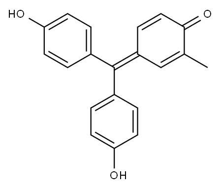 4-(Bis(4-hydroxyphenyl)methylene)-2-methyl-2,5-cyclohexadien-1-one Structure