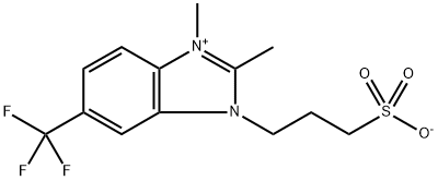 1,2-DIMETHYL-3-SULFOPROPYL-5-TRIFLUOROMETHYLBENZIMIDAZOLIUM, INNER SALT Structure