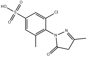 5-chloro-6-(4,5-dihydro-3-methyl-5-oxo-1H-pyrazol-1-yl)toluene-3-sulphonic acid  Structure