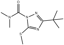 1-(Dimethylcarbamoyl)-3-tert-butyl-5-(methylthio)-1H-1,2,4-triazole Structure