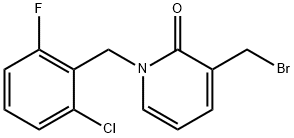 3-(BROMOMETHYL)-1-(2-CHLORO-6-FLUOROBENZYL)-1,2-DIHYDRO-2-PYRIDINONE Structure