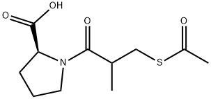D-(S)-3-acetylthio-2-methylpropionylL-proline Structure