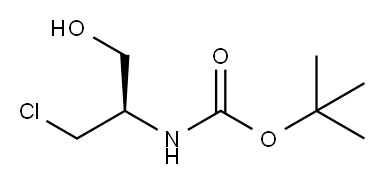 Carbamic acid, [(1R)-2-chloro-1-(hydroxymethyl)ethyl]-, 1,1-dimethylethyl ester Structure