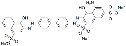 5-Amino-4-hydroxy-3-[[4'-[(1-hydroxy-4-sulfo-2-naphtyl)azo]-1,1'-biphenyl-4-yl]azo]-2,7-naphthalenedisulfonic acid trisodium salt Structure
