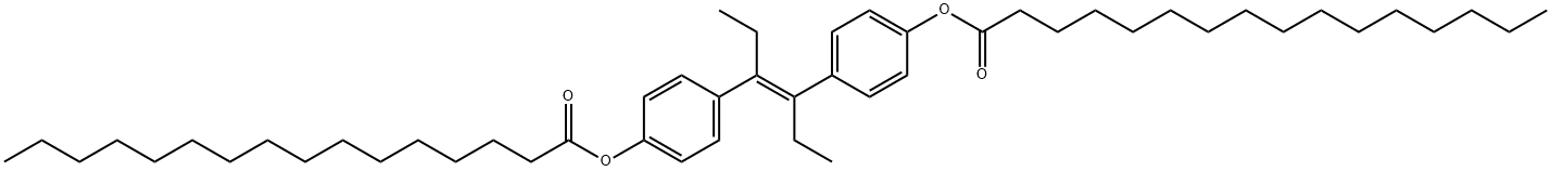 3,4-BIS-(P-HYDROXYPHENYL)-3-HEXENE 4,4'-DIPALMITATE Structure