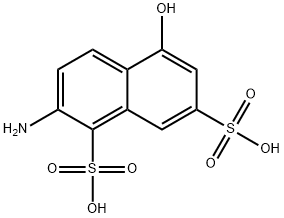 2-Amino-5-hydroxynaphthalene-1,7-disulfonic acid Structure