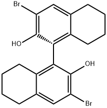 (R)-(+)-3,3'-DIBROMO-5,5',6,6',7,7',8,8'-OCTAHYDRO(1,1'BINAPHTHALENE)-2,2'-DIOL Structure