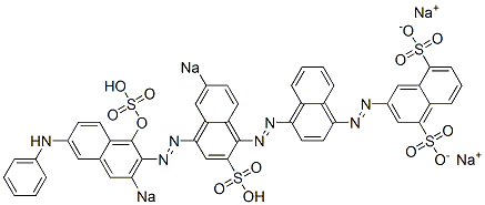 3-[[4-[[4-[(1-Hydroxy-6-phenylamino-3-sodiosulfo-2-naphthalenyl)azo]-6-sodiosulfo-1-naphthalenyl]azo]-1-naphthalenyl]azo]naphthalene-1,5-disulfonic acid disodium salt Structure