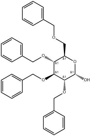 2,3,4,6-TETRA-O-BENZYL-ALPHA-D-GLUCOPYRANOSE Structure