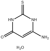 4-Amino-6-hydroxy-2-mercaptopyrimidine monohydrate Structure