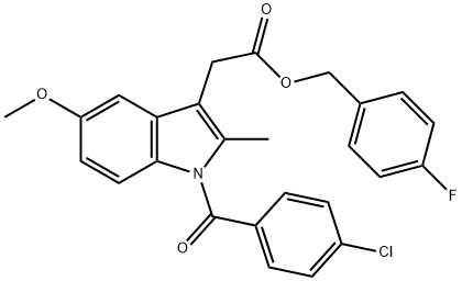 (4-Fluorophenyl)methyl 1-(4-chlorobenzoyl)-5-methoxy-2-methyl-1H-indol e-3-acetate Structure
