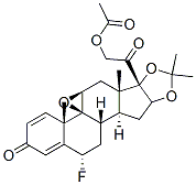 9beta,11beta-epoxy-6alpha-fluoro-21-hydroxy-16alpha,17-(isopropylidenedioxy)pregna-1,4-diene-3,20-dione 21-acetate Structure