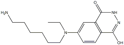(6-[N-(6-AMINOHEXYL)-N-ETHYL]AMINO-2,3-DIHYDRO-1,4-PHTHALAZINE-1,4-DIONE Structure