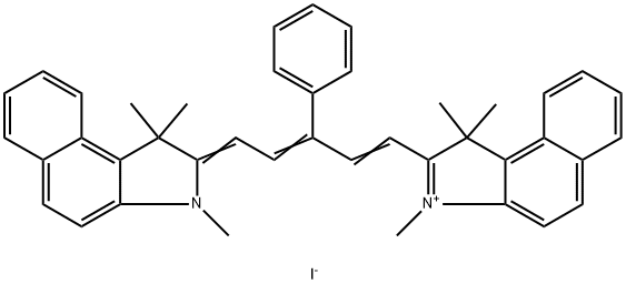 1,1,3-TRIMETHYL-2-[(1E,3Z)-3-PHENYL-5-(1,1,3-TRIMETHYL-1,3-DIHYDRO-2H-BENZO[E]INDOL-2-YLIDENE)-1,3-PENTADIENYL]-1H-BENZO[E]INDOLIUM IODIDE Structure