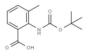 ANTHRANILIC ACID, N-BOC-3-METHYL
 Structure