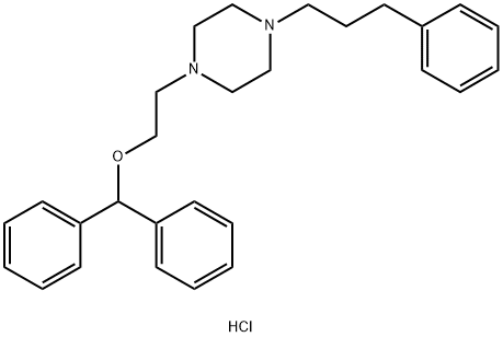 1-(2-DIPHENYLMETHOXYETHYL)-4-(3-PHENYLPROPYL)PIPERAZINE DIHYDROCHLORIDE Structure